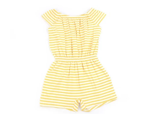 Name It pale marigold stribet buksedragt